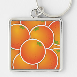 Funky Orangen Schlüsselanhänger