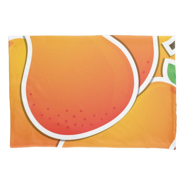 Funky Orangenbirne Kissenbezug (Vorderseite)