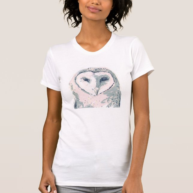 Funky Owl Portrait T-Shirt (Vorderseite)