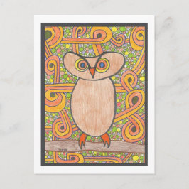 Funky Owl Postkarte