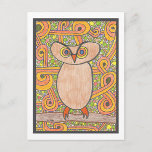 Funky Owl Postkarte