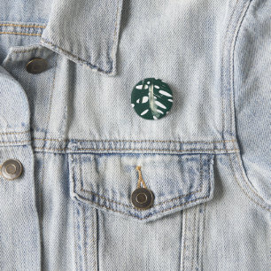 Funky Pale Green Pflanze Button