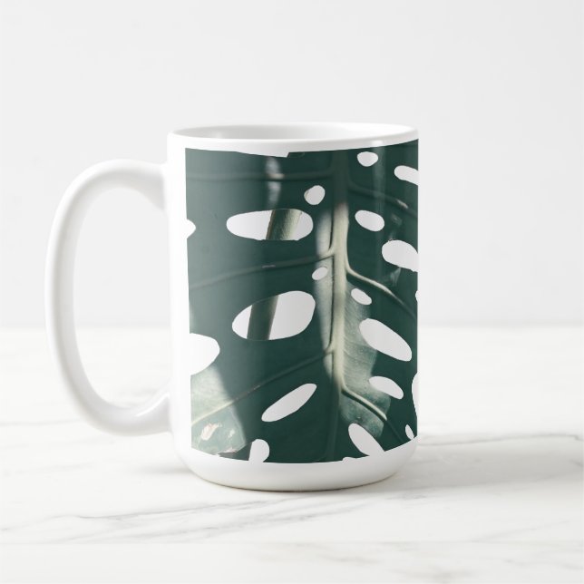 Funky Pale Green Pflanze Kaffeetasse (Links)