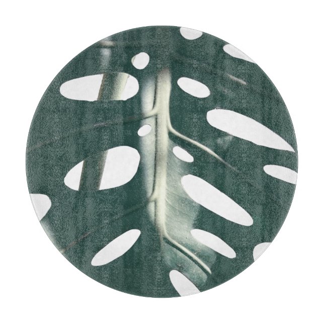 Funky Pale Green Pflanze Schneidebrett (Vorderseite)