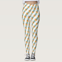 Funky Pale Vert Jaune Jaune Ananas Leggings