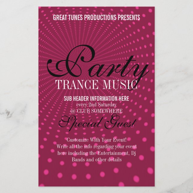 Funky Party Music Club Event Flyer (Vorne)