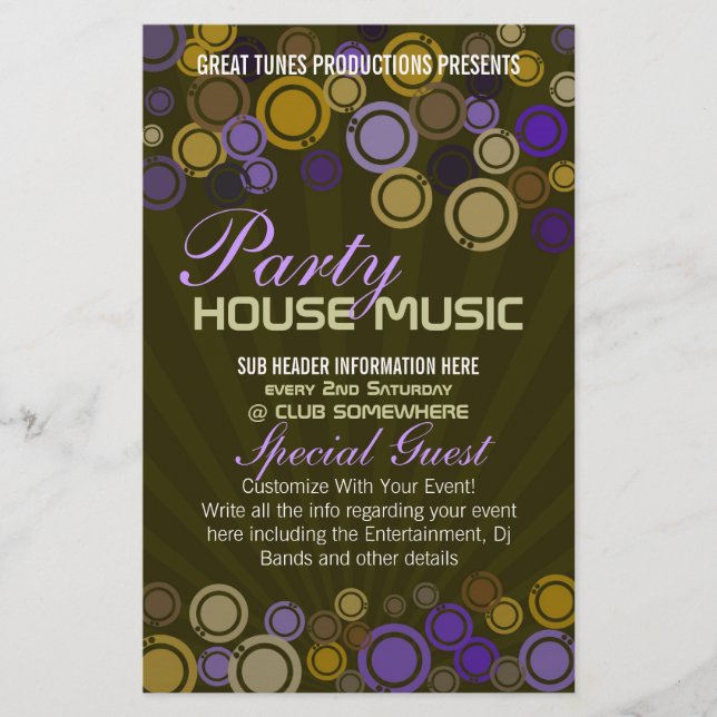 Funky Party Music Club Event Flyer (Vorne)
