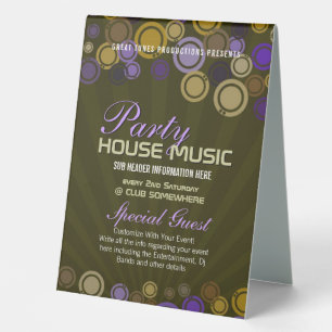 Funky Party Music Club Event Flyer Tischaufsteller