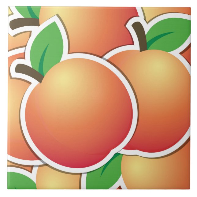 Funky Peach Fliese (Vorderseite)