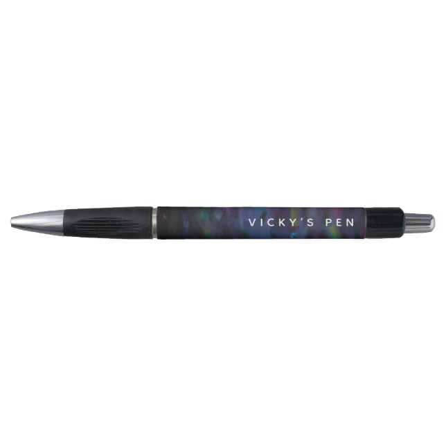 Funky personalisierte abstrakte Smokey Wasserfarbe Kugelschreiber (Vorderseite)
