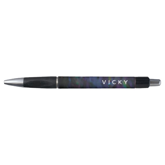 Funky personalisierte abstrakte Smokey Wasserfarbe Kugelschreiber (Vorderseite)