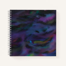 Funky personalisierte abstrakte Smokey-Wasserfarbe Notizbuch