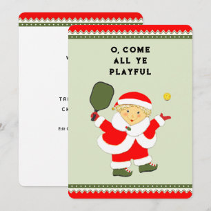Funky Pickleball Fêtes Cartes de Noël