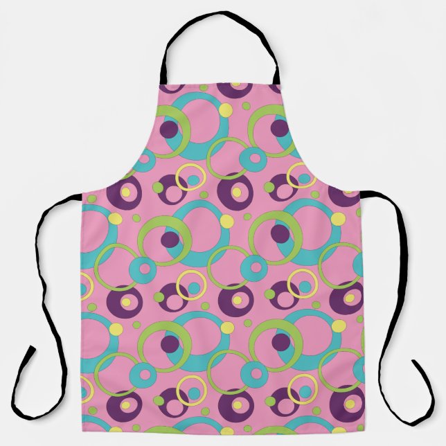 Funky Pink Circles All-over Print Schürze (Vorderseite)