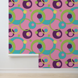 Funky Pink Circles Tapete