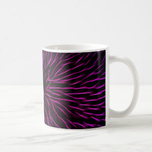 Funky Pink Fire Blume Abstrakt Kaffeetasse
