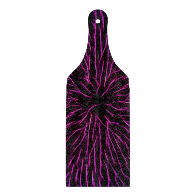 Funky Pink Fire Blume Abstrakt Schneidebrett (Vorderseite)