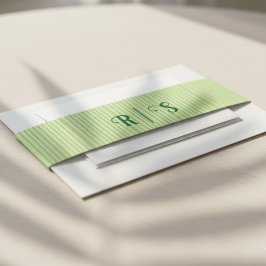 Funky Pink & Green Tropical Monogram Einladungsbanderole