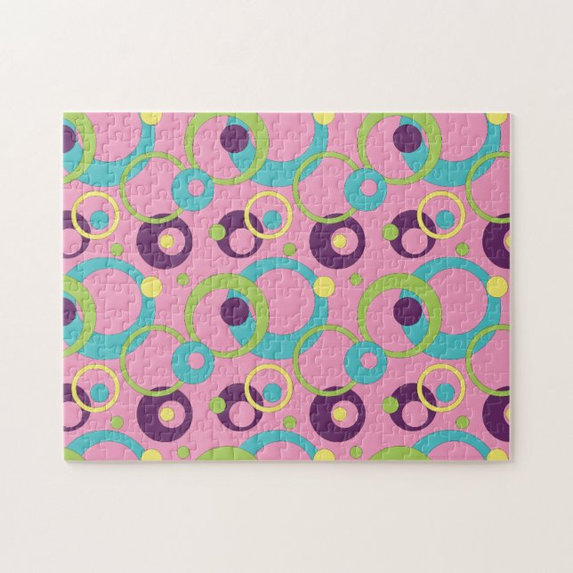 Funky Pink Kreise Puzzle (Horizontal)