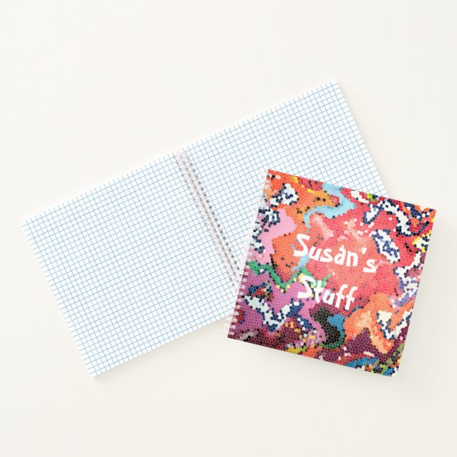 Funky Pink Pastels Abstrakt Journal Notizbuch (Innenseite)