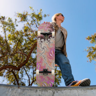 Funky Pinkes Fraktal Skateboard