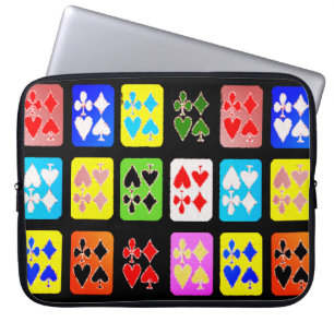 Funky Poker Spielkarten Laptop Hülle Laptopschutzhülle