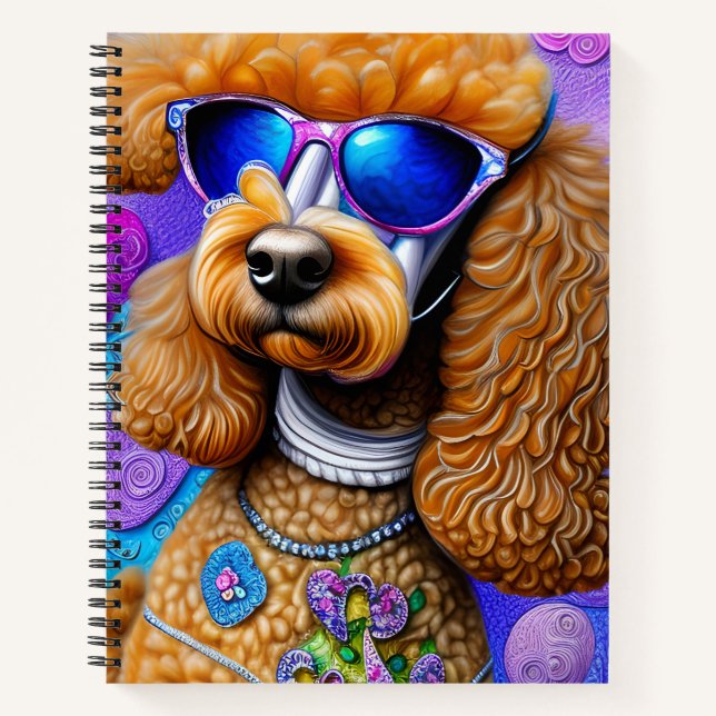 Funky Poodle Notizbuch (Vorderseite)