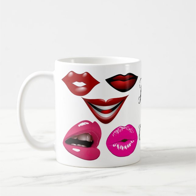 Funky Pop Art Pattern 70er Artwork Kaffeetasse (Links)
