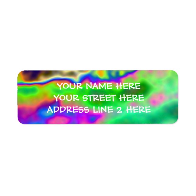 Funky Psychedelic Address Labels (Vorne)