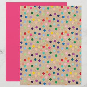 Funky Punkte Imitate Brown Kraft Scrapbook Paper