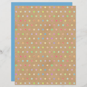 Funky Punkte Imitate Brown Kraft Scrapbook Paper