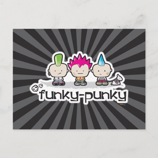 Funky-Punky Postcard Postkarte (Vorderseite)