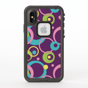 Funky Purple Circles Lifeproof Hülle