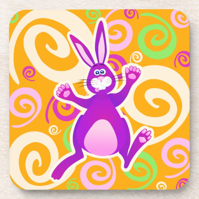Funky rabbit, Untersetzer (Vorderseite)