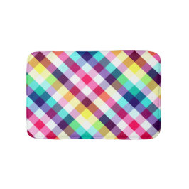 Funky Rainbow Kariertes Muster Kleinbadematte Badematte
