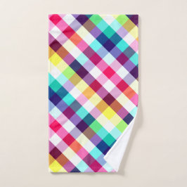 Funky Rainbow Kariertes Patternhandtuch Handtuch