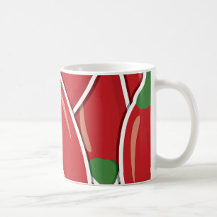 Funky red Chili Paprikaschoten Kaffeetasse