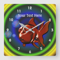 Funky Red Goldfish Animal Art