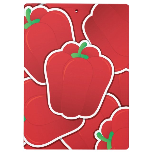 Funky Red Pfeffer Klemmbrett (Rückseite)