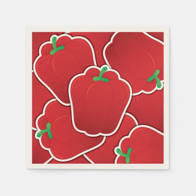 Funky Red Pfeffer Serviette (Vorderseite)