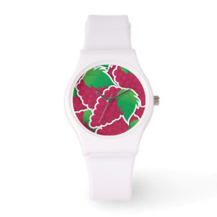 Funky red Trauben Armbanduhr