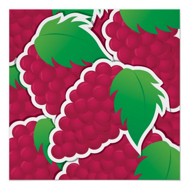 Funky red Trauben Poster (Vorderseite)