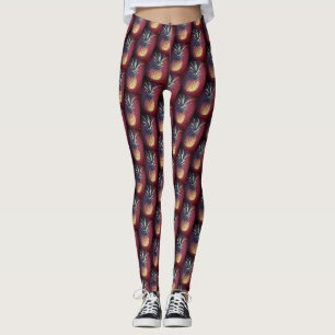 Funky Red Yummy Pineaple Leggings