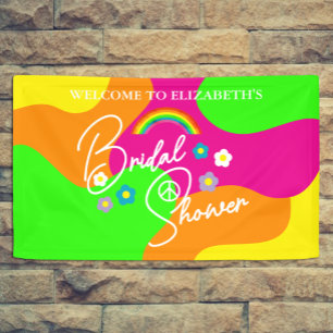Funky Retro-Brautjunggesellinnenparty Banner