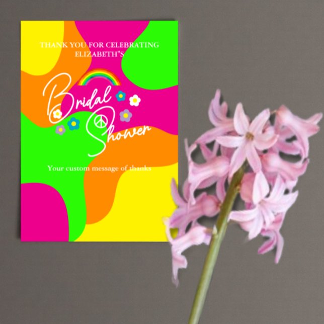 Funky Retro-Brautparty Dankeskarte (Von Creator hochgeladen)