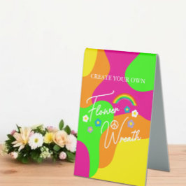 Funky Retro-Brautparty Tischaufsteller