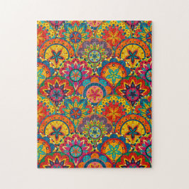 Funky Retro Colorful Mandala Pattern