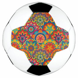 Funky Retro Colorful Mandala Pattern Fußball