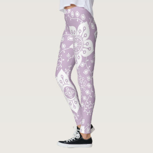 Funky Retro Cool Moderne Blume Art Pattern Leggings