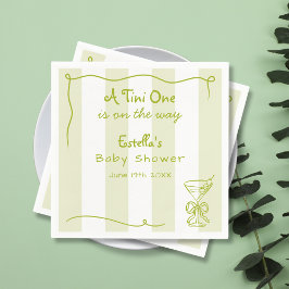 Funky Retro Doodle Dirty Martini Babydusche Serviette